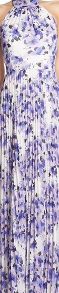 Eliza J | Dresses | Eliza J Floral Chiffon Halter Maxi Dress | Poshmark